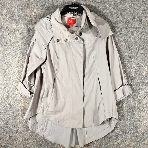 Ciao Milano Jackets & Blazers - Ciao Milano Tess Jacket Beige Silver hardware and hood sz M Excellent!